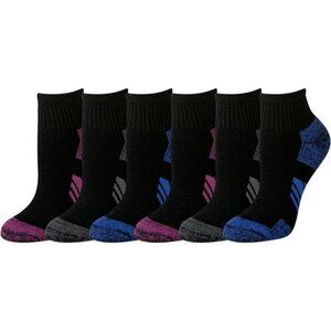 Womens Athletic Socks Performance Cotton Cushioned Ankle 6 Pack Moisture Wicking